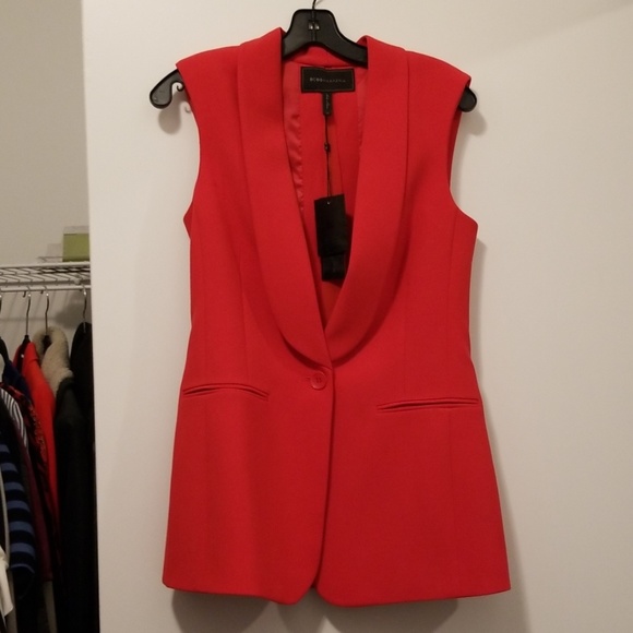NWT BCBG Red Vest Size XS - Picture 3 of 7